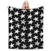 Star Pattern Blankets Coral Fleece Plush Summer   Multifunction Ultra-Soft Throw Blanket for Home Travel Plush Thin Quilt