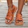 New Fashion Platform Sandals Women's Belt Buckle Platform Soft Bottom Line Sandals