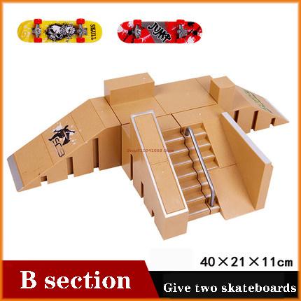 Finger Skateboards Skate Park Ramp Parts For Tech Practice Deck Children Gift Set Fingerboard Toys