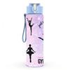 1PC Gymnastics Girl Sport Inspire Quote Art 750ml Color Plastic Sports Water Bottle Leakproof Flip Straw Lid Suitable for Sports Office Home Use