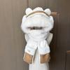 Hat Female Winter Bear Earphones Cute Thickened Northeast Cold Hat Scarf Gloves Integrated Thermal Hat Hooded