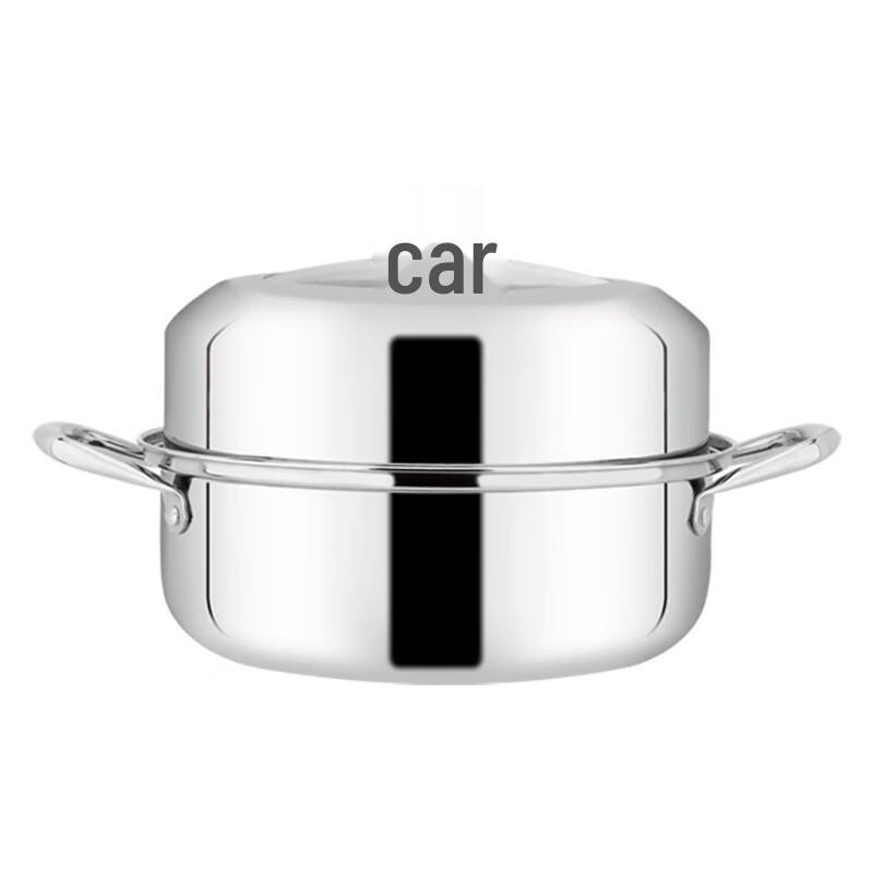 Adneny 410 Stainless Steel 28cm Multi-function Steamer & Soup Pot