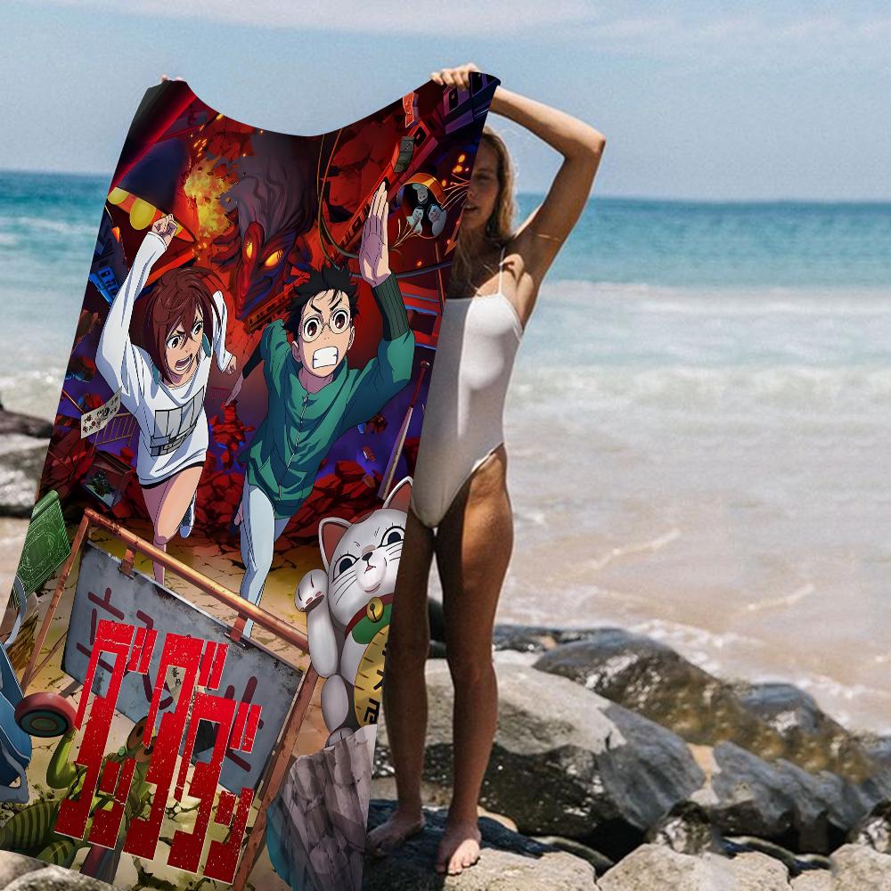 Classic Anime D-Dandadan Beach Towels Shower Towel Sauna Travel Spa Microfiber Quick Dry Gym Accessories Cute Room Decor