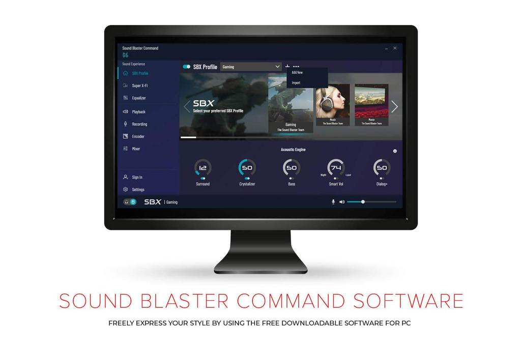 Creative Sound BlasterX G6 Tragbarer hochauflösender Gaming-USB-DAC für PC, PS4 und Switch (SBX-G6, Schwarz)