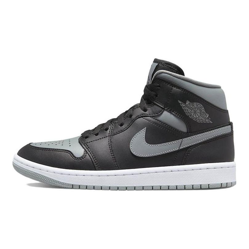 Air Jordan 1 Mid Shadow Women Sneakers Grey Black Particle-Grey BQ6472-007