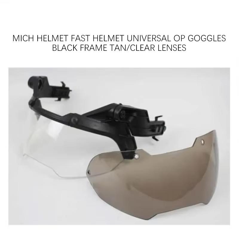 BOOIU Adjustable Tactical Helmet Guide OP Goggles Detachable FAST MICH Helmet Anti Fog and Anti Riot OP CS Protective Goggles