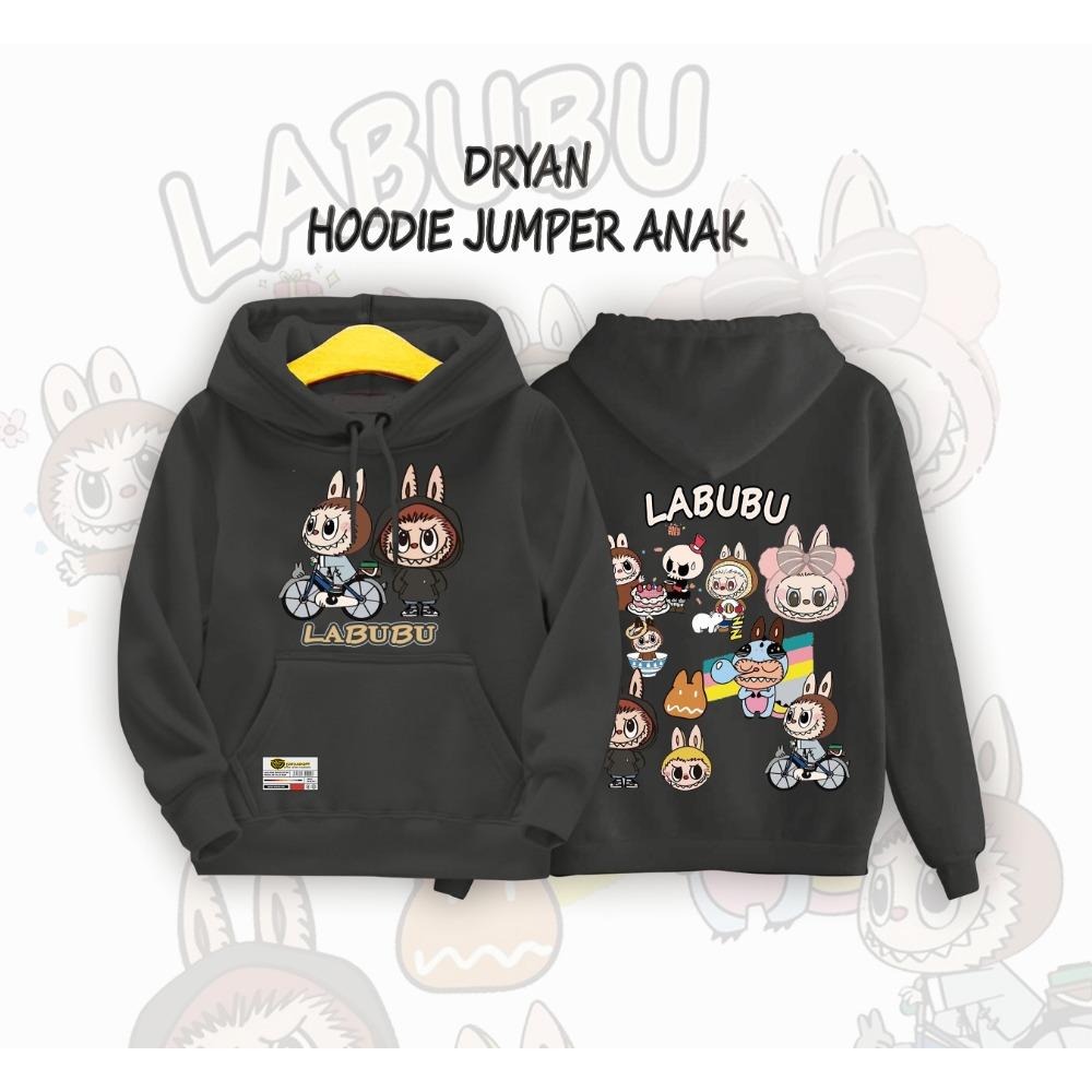 

2025 Новая детская толстовка Labubu Модная универсальная одежда с капюшоном для девочки с принтом LABUBU 130