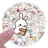 60Pcs Cute Bunny Graffiti Stickers Suitcase Water Cup Stationery Mobile Phone Scooter Laptop Refrigerator Decoration Diy Decals