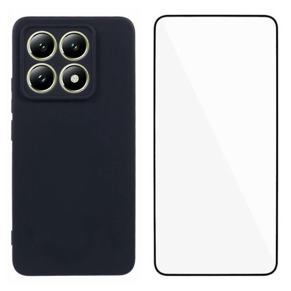 WANLONFENG RB2 Series for Xiaomi 14T Pro Case Soft TPU Phone Cover with Screen Protector