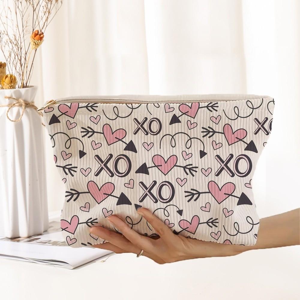 Corduroy Corduroy Storage Bag Hand-painted Makeup Pouch Travel Toiletry Bag  Women