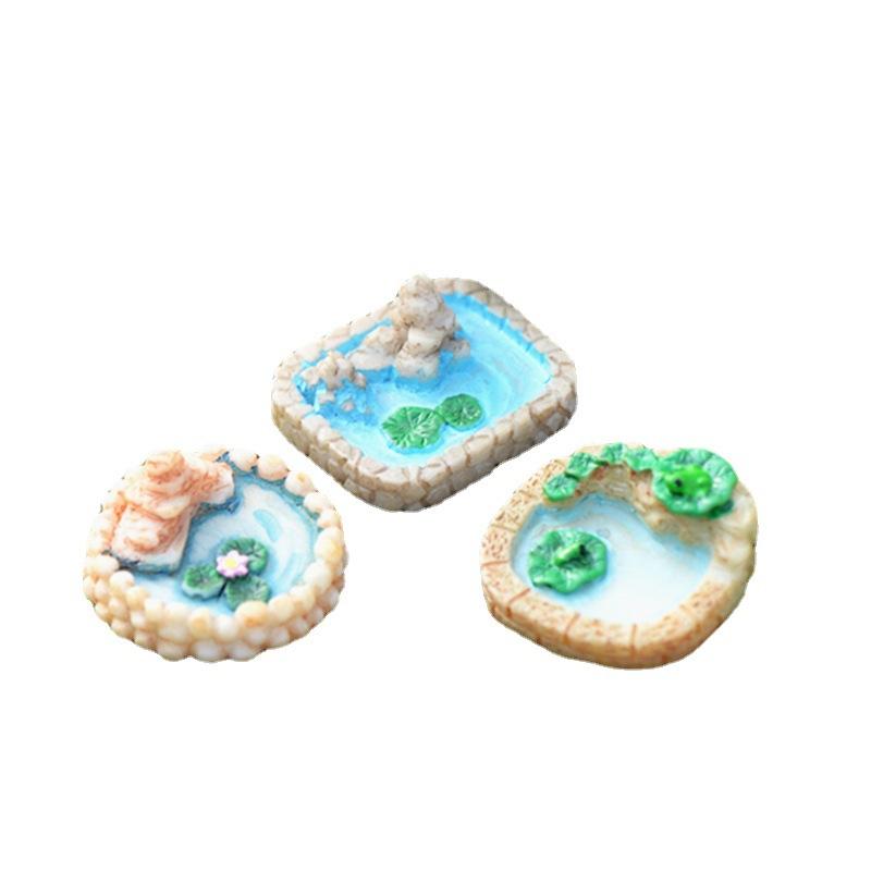 Mini Miniature Resin Decorative Items for Micro-landscape Moss Succulents Lotus Ponds and Landscaping Decorations