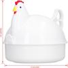 Chicken Shaped Microwave Egg Cooker, Can Cook 4 Eggs, Hard Plastic Shell, Aluminum Alloy Material, Can Cook Eggs Soft or Firm.