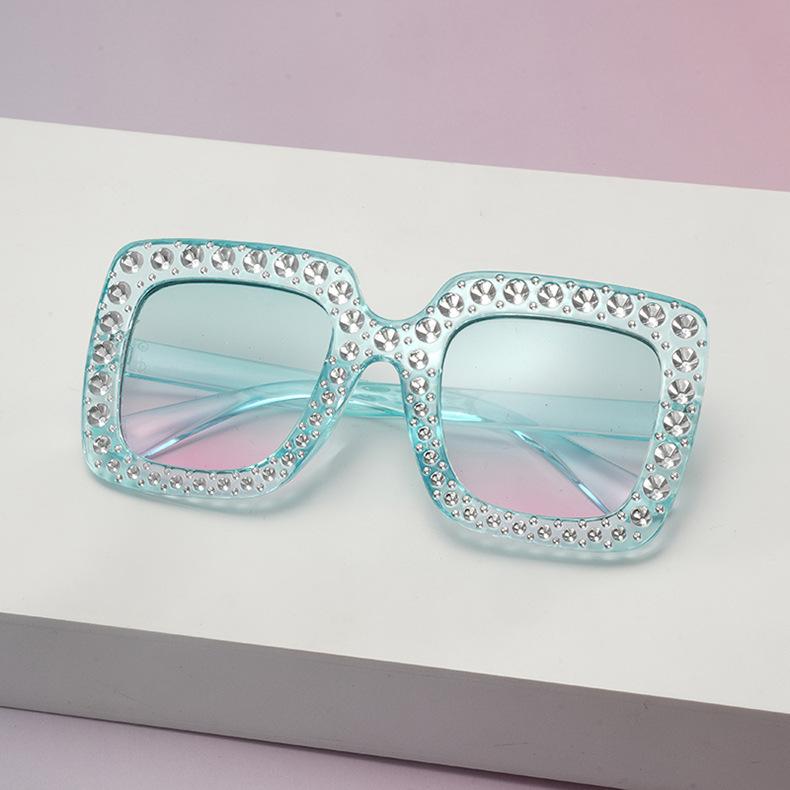 Luxury Square Sunglasses for Kids Boys Girls Diamond Rhinestone Brand Designer Glitter Sun Glasses UV400 Shades Children Eyewear