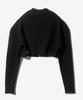 Paensyo Crop Knit Zip Up - Black