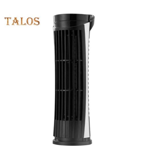 Bezlopatkový věžový ventilátor se světly USB Plug-Play Nízká hlučnost Silné proudění vzduchu 2 rychlosti chladicí ventilátor Přenosný malý tichý kancelářský vertikální elektrický ventilátor