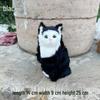 Simulated Kitten Squatting Cat Fur Craft, Zodiac Animal Figurine Toy for Dogs, Cats, and Rabbits.