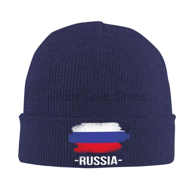 Flag of Russia Bonnet Hats Men Women Trendy Knitted Hat Outdoor Sports Skullies Beanies Autumn Winter Warm Head Wrap Caps
