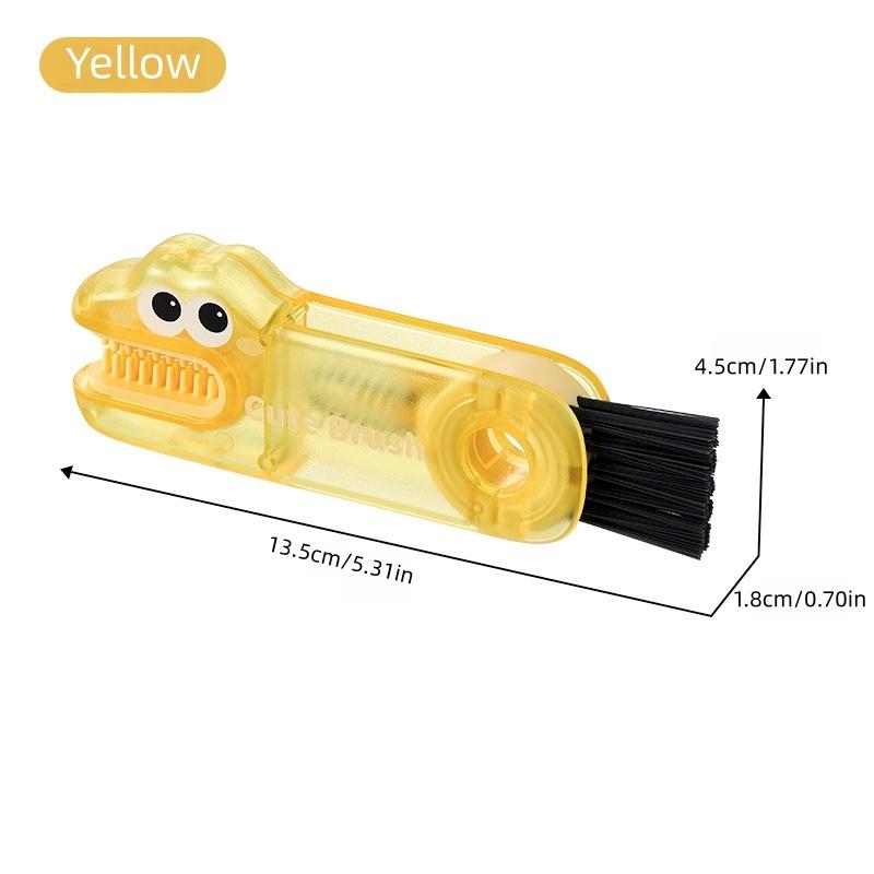 Three-in-one Cleaning Brush Shark Style Kitchen Portable Purple Green Yellow 1pcs