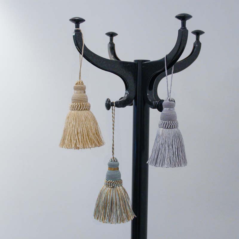 2Pc Home Decor Hanging Rope Silk Tassel Fringe Tassel Trim Garment Decoration Key Tassels for DIY Embellishments Curtain Accessories