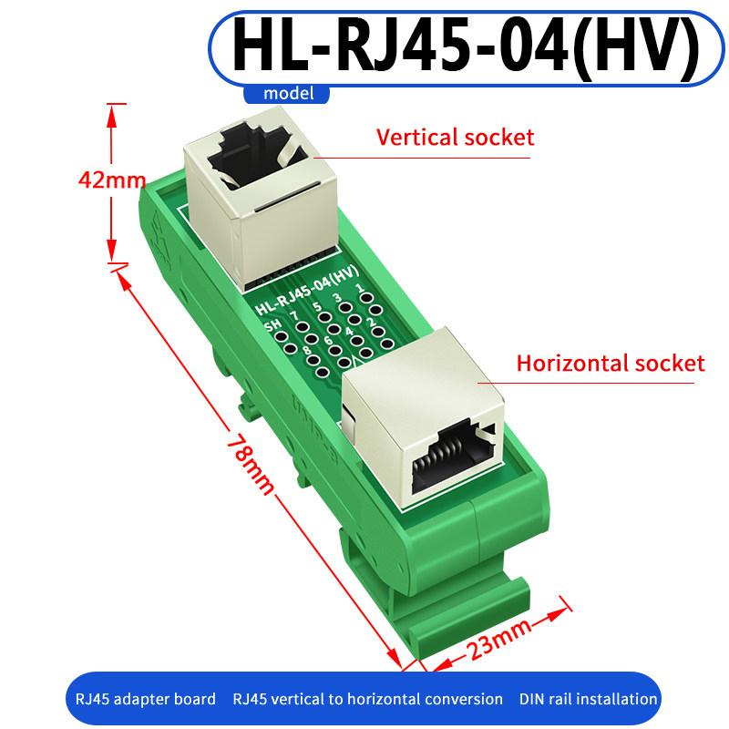 Rj45 Adapter Terminal Cat5E Cat6 Adapter Board Network Port Din35 Guide Rail Installation Accessories