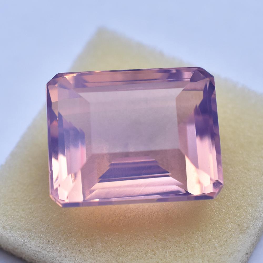 Lab Created Pink Emerald 97ct Certified Loose Gemstone
