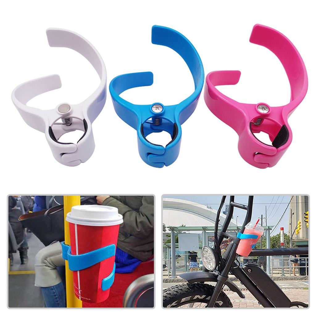Portable Vehicle Cup Holder Plastic Coffee Water Milk Mug Stand Cup Clip for Buses BicyclesPole