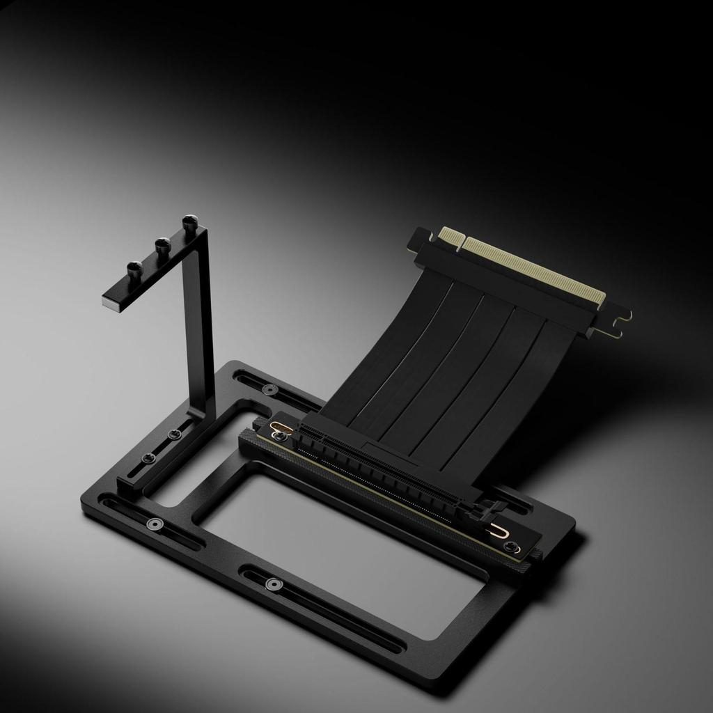 PCIe Vertical GPU Mount with Extension Cable and Fan Bracket