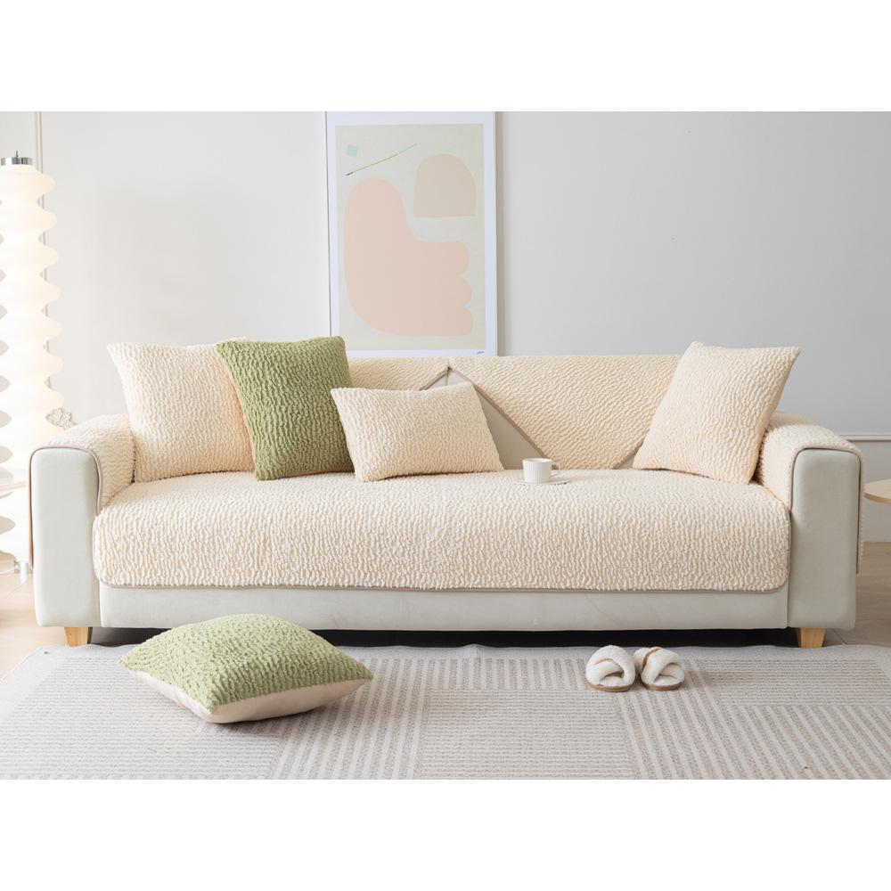 Winter Plüsch Sofakissen Einfach Verdickt Modern Rutschfester Sofabezug Stoffbezug Überzug