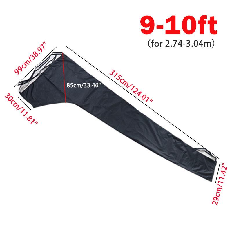 210D Sail Cover 8-9ft 9-10ft 10-11ft 11-12ft 12-13ft Mainsail Boom Cover Boat Cover Waterproof Anti UV Sunshade Dustproof Boom