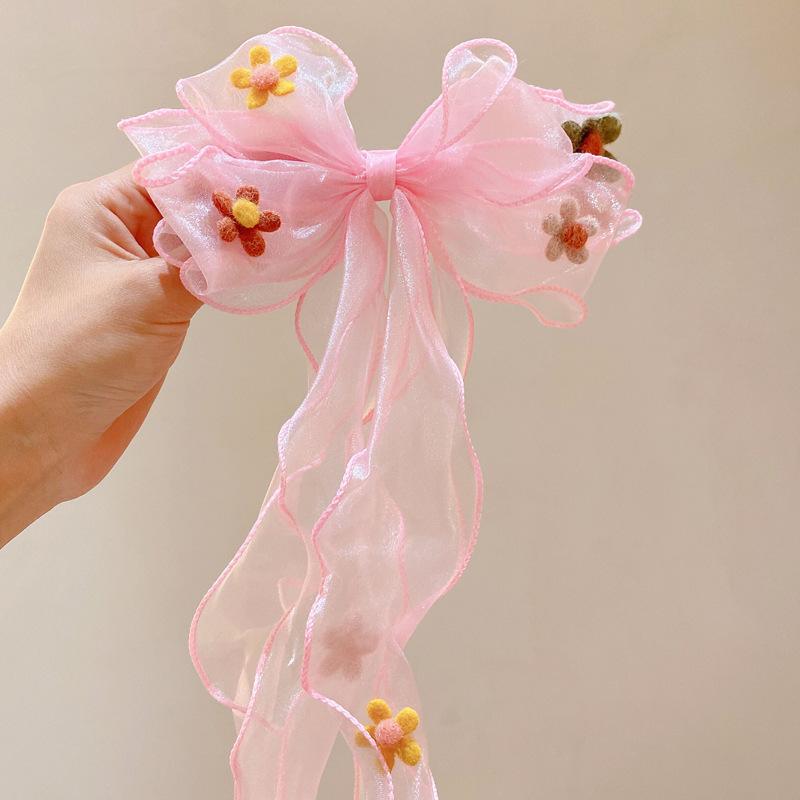 Children'S Headbands For Women, Colorful Bow Braided Hair Clips, Little Girls' Princess Long Ribbon Hair Clips, Summer Girls' Hair Accessories