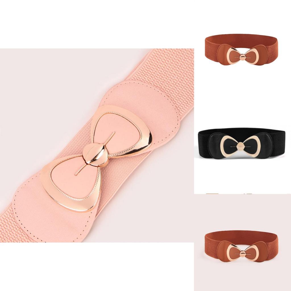 Womens Casual Dress Belt With Faux Leather Material And Hook Closure
