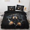 Dog Feet Decoration Bedding Set, Bulldog Colorful Duvet Cover 2er Set with Pillowcase,Microfiber  Duvet Cover with Zipper