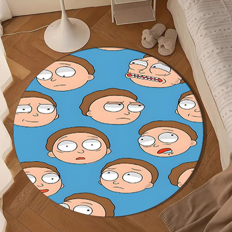 Monster Scientist Round Rug for Livingroom,Bedroom, Palyroom, Chair Rug, Area rug, Circle Carpet, Large Size Fan Christmas gift