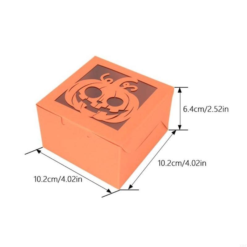 50pcs Halloween Candy Boxes Pumpkin Festival New Year Party Decoration Gift X3UC