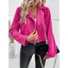 TIFICY Women's Fashion Casual Solid Color Print Autumn Winter Long Sleeve POLO Neck Jackets & Coats