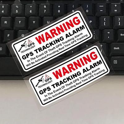 Naklejki Samochodowe Ostrzegawcze Alarm Śledzenia GPS Wodoodporne Naklejki Winylowe Korek Wlewu Paliwa Tylny Zderzak Akcesoria Samochodowe Ostrzeżenie Dekoracja