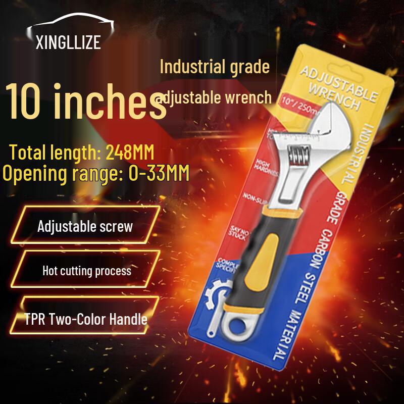 Xingluzhe 10-inch Industrial Multi-Function Adjustable Wrench