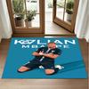 Kylian Mbappe Design Kristall Samt Teppich Weiche Dekorationsmatte für Schlafzimmer Eingang