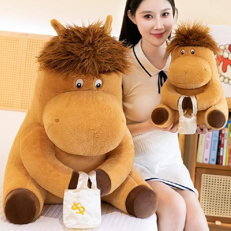 Adorable Plush Toy Horse Farm Animal Stuffed Animal Mascot For Kids Gifts