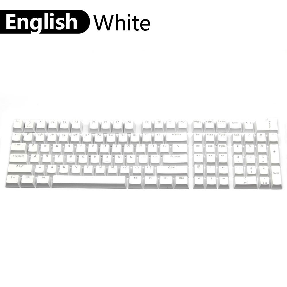 104 Pcs Universal Mechanical Keyboard Keycaps ABS OEM Height Backlit Portuguese Arabic Spanish French German For  Gaming Office