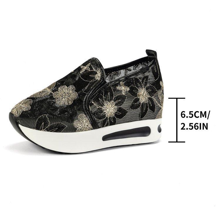Casual Single Shoes Wedge Heel Mesh Breathable Shoes Summer Foot Cover Shoes