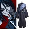 Black Butler Sebastian Cosplay Kostüm Komplettset Trauerkleid mit Hut Anime Quelle