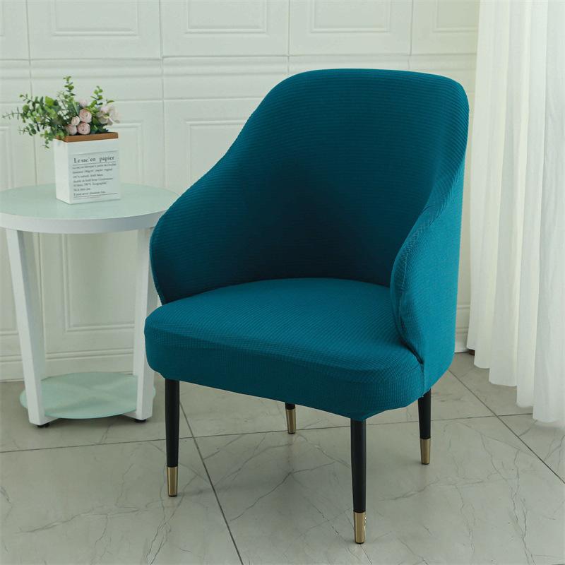Nordic Style Computer Universal Semicircular Office with Armrests and Full-inclusive Dining Chair Cover Curved Small Sofa Cover