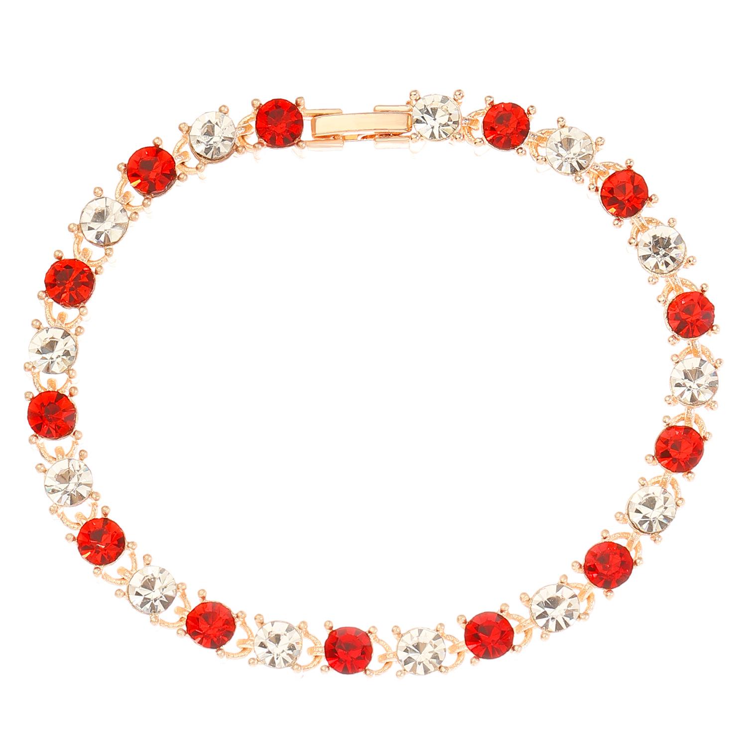 Корейский браслет с бриллиантами Love & Heart - цветочный дизайн ко Дню святого Валентина