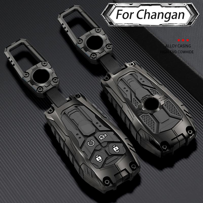 Zinc Alloy Car Key Case Cover For Changan Unit Unik Cs35Plus Cs55 Plus Cs75 Plus Oshan X7 X5 Keychain Car Accessories