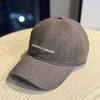 New Autumn Letter Embroidered Soft Top Brushed Cotton Baseball Cap for Men Korean Style Couple's Face Showing Small Peaked Cap for Women