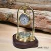 Clock Desk Vintage Table Top Antique Tabletop Brass Decorative Gift