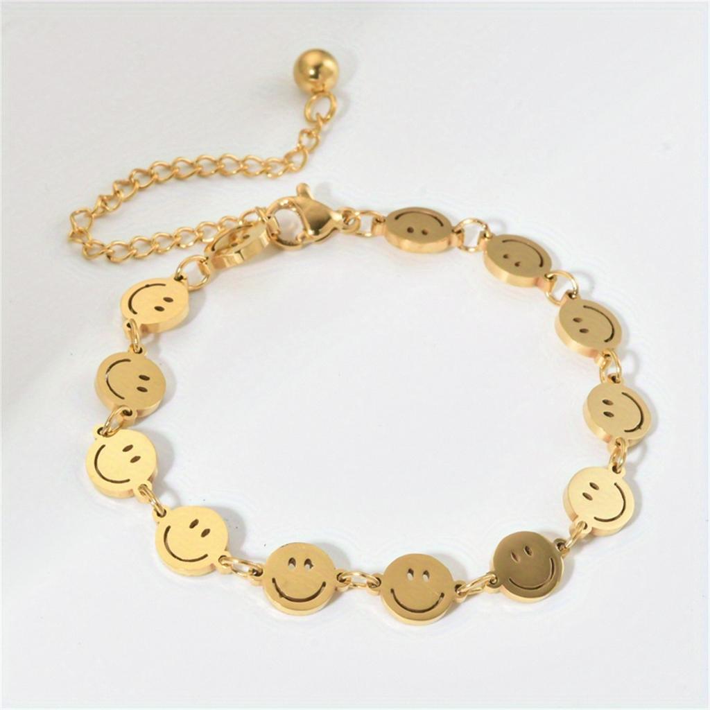 Fashion High-grade Stainless Steel Smiling Face Bracelet for Ladies, Jewelry Accessory