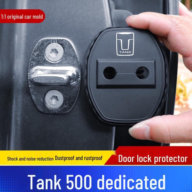 Ideal Silicone Protective Cover for Tank 500 Car Door Lock: Dustproof, Rustproof, Shock-Absorption, and Decorative.