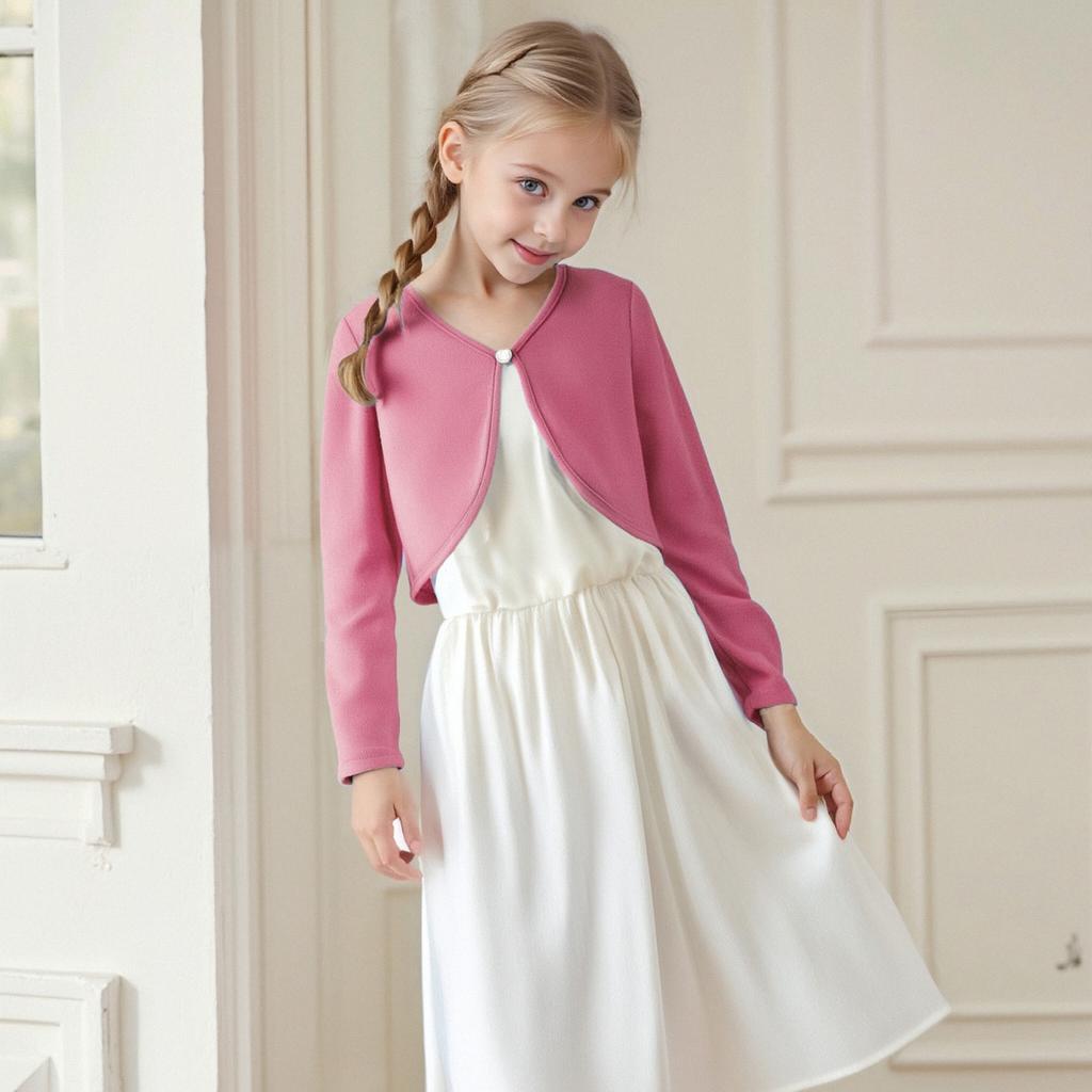 Children's Long Sleeve Cardigan Tops Casual Daily T Shirt Blouse